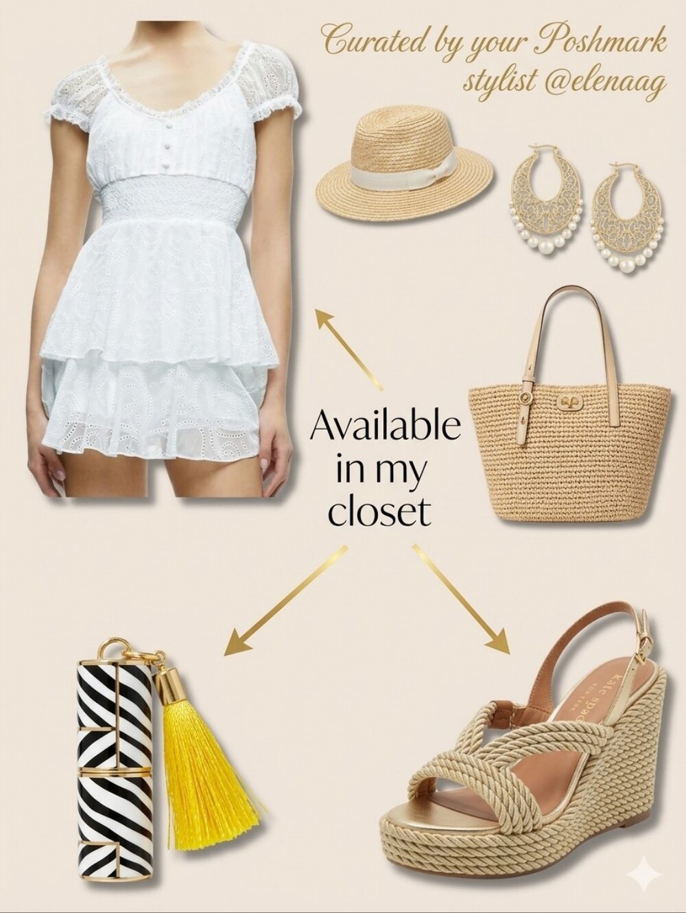 Kate Spade Gold Rope Wedges - Size 10 | Summer Party Wedding Beach Style - Picture 11 of 11